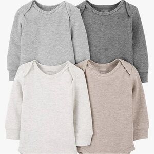 Simple Joys by Carter's Baby 4-Pack Long-Sleeve Thermal Bodysuit